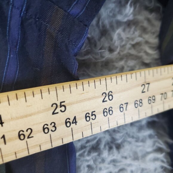 T. Harris Shirt Mens XXL Blue Striped Button-Down Long Sleeve Cotton Classic Fit - Picture 7 of 9